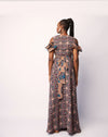 WRAP DRESS - BLACK AND BROWN