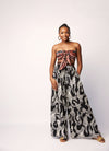WIDE LEG PANTS BLACK/WHITE