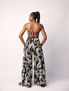 WIDE LEG PANTS BLACK/WHITE