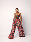 WIDE LEG PANTS ORANGE/BLACK