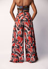 WIDE LEG PANTS ORANGE/BLACK