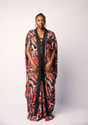 KIMONO JACKET - ORANGE/BLACK