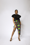 CUT OUT SIDE SKIRT - GREEN