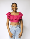 PINK CROP BLOUSE