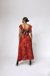 RUFFLE A LINE DRESS - RED