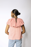 CAPE BLOUSE (RED STRIPE)
