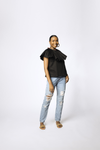 CAPE BLOUSE (BLACK)