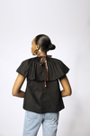 CAPE BLOUSE (BLACK)