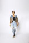 DENIM BOXY JACKET - BLUE