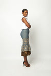 DENIM FLUTE SKIRT