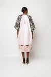 PINK STRIPE MIDI SHIFT DRESS