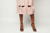 PINK STRIPE MIDI SHIFT DRESS