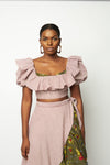 CROP TOP WITH RUFFLE DETAIL
