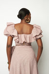 CROP TOP WITH RUFFLE DETAIL