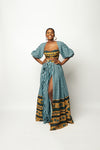 PINSTRIPE MAXI SKIRT