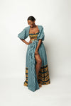 PINSTRIPE MAXI SKIRT